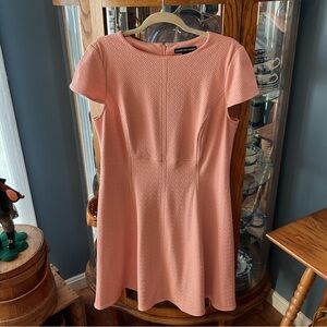 American Living Pink Textured Cap-Sleeve Dress 16